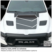 Dodge RAM 1500 Rebel 2019-2023 Hood Accent Decal Stripe Graphic