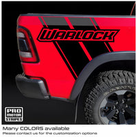 Dodge RAM 1500 2019-2023 WARLOCK Rear Quarter Side Bed Decals