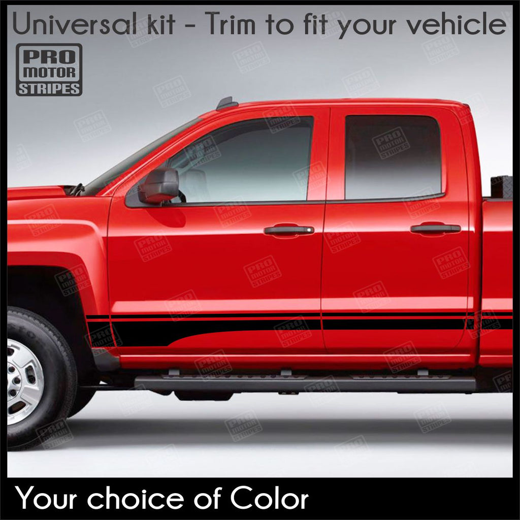 Universal 3M Vinyl Rocker Panel Stripes – Racing Side Door Decals (27 Colors)