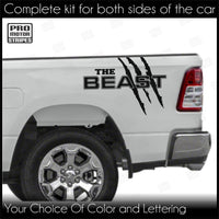 Universal Bed Accent Claw Marks Quarter Panel Decals for Truck or SUV
