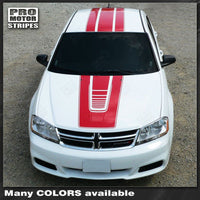 Dodge Avenger 2008-2014 Rally Stripes Hood Roof Trunk Decals