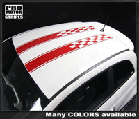 Fiat 500 2007-2015 Hood and Roof Double Stripes