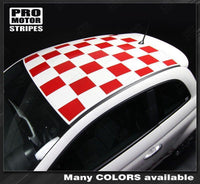 Fiat 500 2007-2015 Roof Top Checkered Rally Stripes