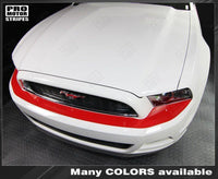 Ford Mustang 2013-2014 Front Bumper Top Overlay Highlight Stripes