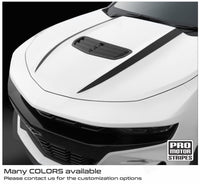 Chevrolet Camaro 2019-2023 Hood Cowl Side Spear Stripes Decals