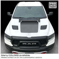 Dodge RAM 1500 Rebel 2019-2024 Hood Decal Stripe Solid Graphic