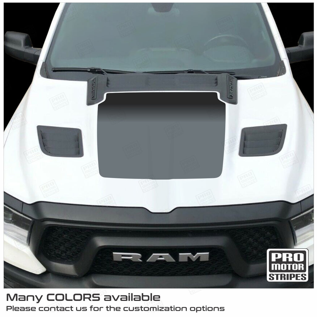 Dodge RAM 1500 Rebel 2019-2023 Hood Decal Stripe Solid Graphic