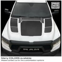 Dodge RAM 1500 Rebel 2019-2024 Hood Accent 3pcs Set Decals