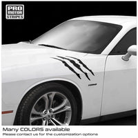 Dodge Challenger 2008-2023 Fender Claw Marks Rips Stripes Decals