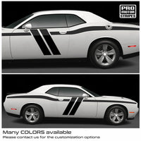 Dodge Challenger 2008-2023 Full Side Hash Mark Stripes Decals