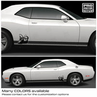 Dodge Challenger 2008-2023 Honey Comb Scat Pack Bee Rocker Side Decal Stripes
