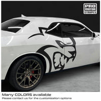 Dodge Challenger 2008-2023 XL Hellcat Side Graphics Large Decals