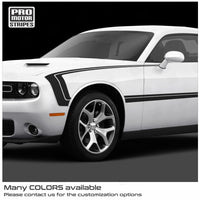 Dodge Challenger 2008-2023 Front Accent Side Stripes Decals