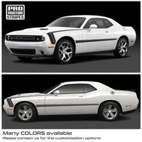 Dodge Challenger 2008-2023 Front Accent Side Stripes Decals