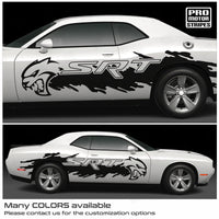 Dodge Challenger 2008-2023 Side Mud Splash Hellcat Stripes Decals