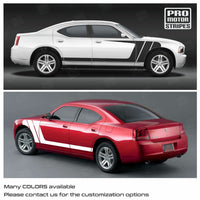 Dodge Charger 2006-2010 Rocker Hash Side Accent Decals Stripes