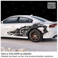 Dodge Charger 2006-2023 Dirt Splash Hellcat Side Decals Stripes