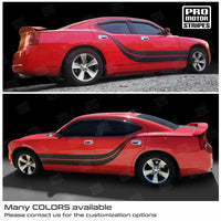 Dodge Charger 2006-2010 Double Wave Side Decals Stripes