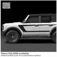Ford Bronco 4-Door 2021-2025 Full Side Accent U-Stripe Decals