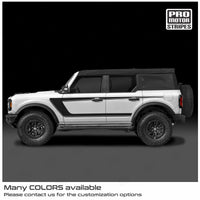 Ford Bronco 4-Door 2021-2025 Full Side Accent U-Stripe Decals