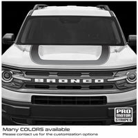 Ford Bronco 2021-2024 Hood Accent Decal Sport U-Stripe