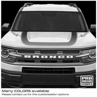 Ford Bronco 2021-2023 Hood Accent Decal Sport U-Stripe