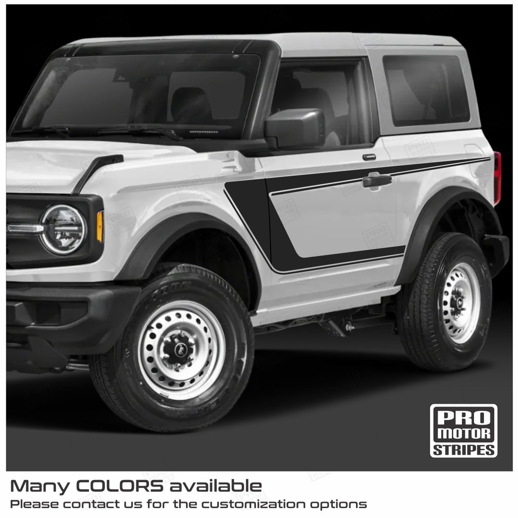 Ford Bronco 2021-2023 Full Side Body Accent U-Stripe Decals