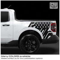Ford Maverick 2022-2025 Side Bed Rear Accent Stars and Stripes Graphic Decals