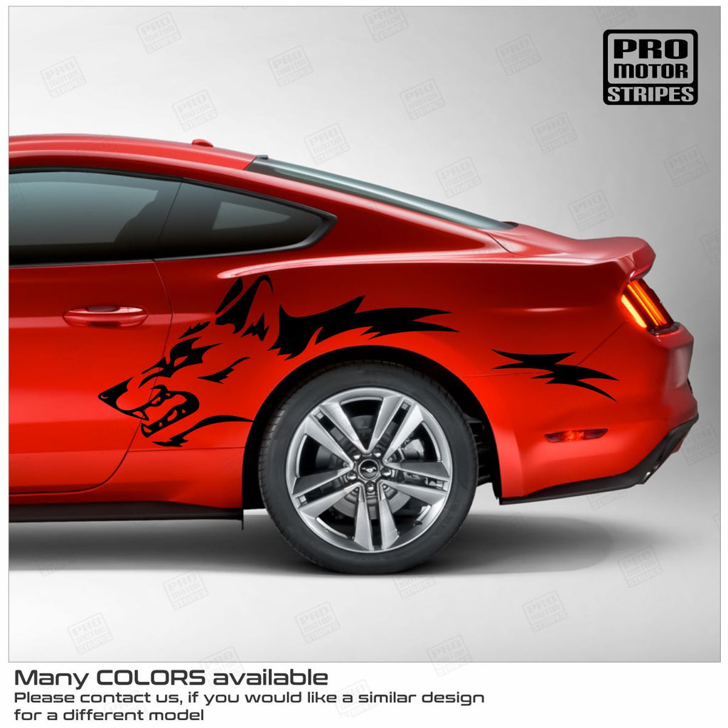 Ford Mustang 2005-2023 Rear Quarter Coyote Wolf Side Decals