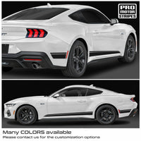 Ford Mustang 2024-2025 Rocker Panel Side Accent Stripes