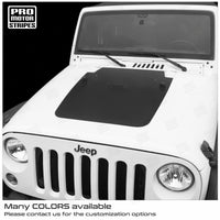 Jeep Wrangler JK 2007-2018 Hood Decal Accent Blackout Graphic