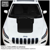 Jeep Cherokee 2014-2024 KL T-Hood Accent Decals Trailhawk Stripes