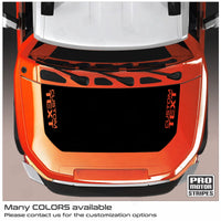 Toyota FJ Cruiser 2007-2023 Hood Accent Decals Stripes Blackout