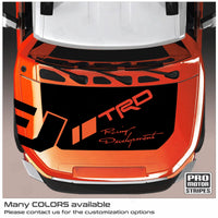 Toyota FJ Cruiser 2007-2023 Hood Accent Decals Stripes Blackout