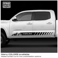 Toyota Tacoma 2005-2026 Mountain Side Strobe Stripes Decals