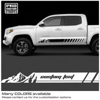Toyota Tacoma 2005-2026 Mountain Side Strobe Stripes Decals