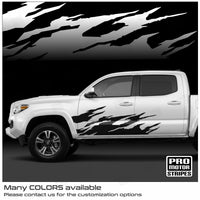 Toyota Tacoma 2005-2026 Mud Flame Splash Side Graphic Decals