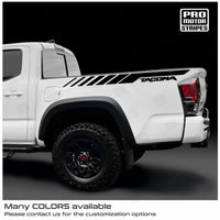 Toyota Tacoma 2005-2026 Side Bed Lettering Strobe Decals