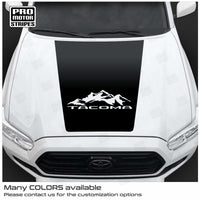 Toyota Tacoma 2016-2023 Hood Mountain Accent Graphic Decal Stripes