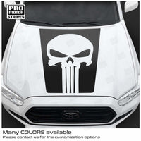 Toyota Tacoma 2016-2023 Punisher Hood Accent Graphic Decal Stripes