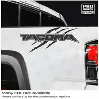 Toyota Tacoma 2005-2026 Bed Side Claw Rip Lettering Decals