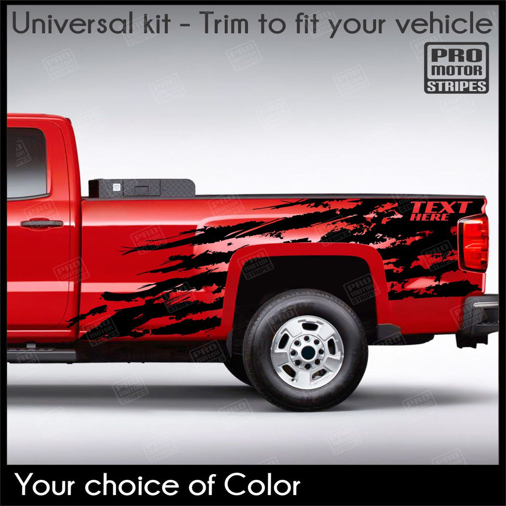 Universal Rear Quarter Tattered Stripes Side Accent Decals For Truck or SUV