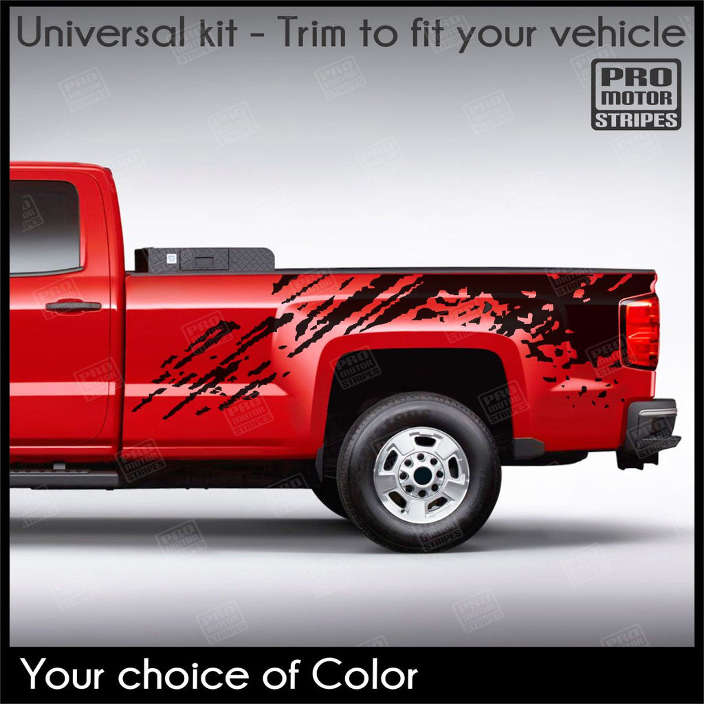 Universal Tattered Dirt Pattern Side Accent Decals For Truck or SUV