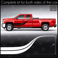 Universal Double Wave Accent Side Stripes For Truck or SUV