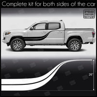 Universal Double Wave Accent Side Stripes For Truck or SUV
