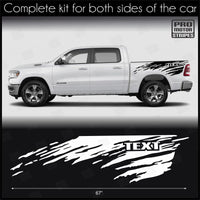 Universal Rear Quarter Dirt Splash Accent Decals For Truck or SUV