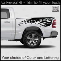 Universal Rear Quarter Dirt Splash Accent Decals For Truck or SUV