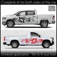 Universal Tribal Razor Side Accent Stripes Decals For Truck or SUV