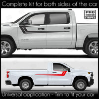 Universal Speed Accent Side Stripes Decals For Truck or SUV