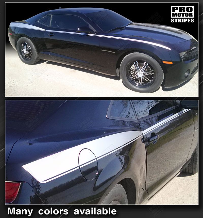 Pro Motor Stripes Thunderbolt Side Accent Stripe Decals For Chevy Camaro 2010-2023 – Choose Your Color – 3M Vinyl